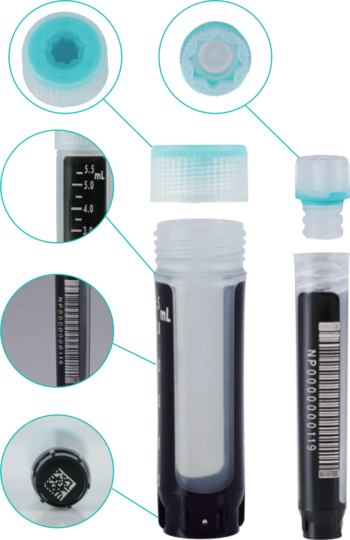 SBS Format Cryogenic Tubes